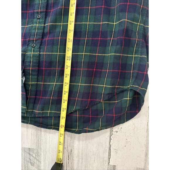 Ralph Lauren Shirt Mens Large Green Plaid Long Sleeve Button Down Vintage - Picture 7 of 7